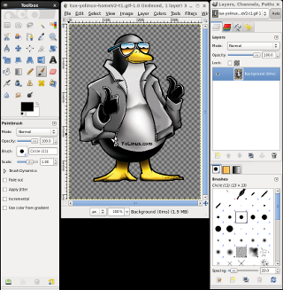 Gimp: image viewing and editing program