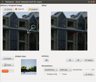 tamanoir: Digital Imagery tool to remove dust artifacts